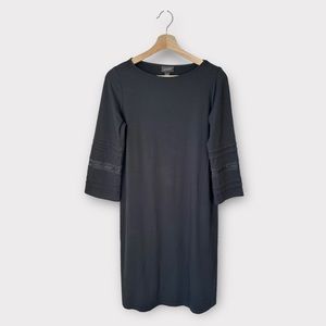 J.Jill Wearever Collection Stretch 3/4 Sleeve Black Knee Length Dress, s…